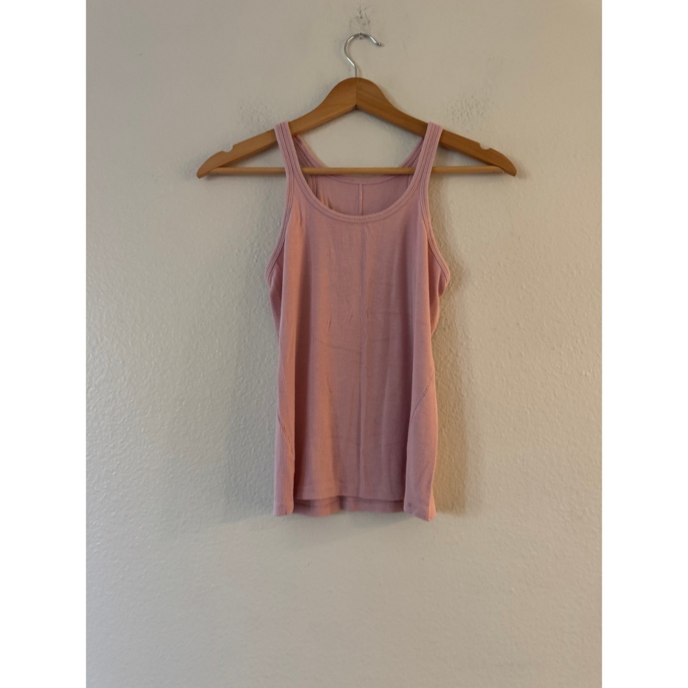 Lululemon Ebb to Street Tank Top Ribbed Racerback Pink Size S Excellent